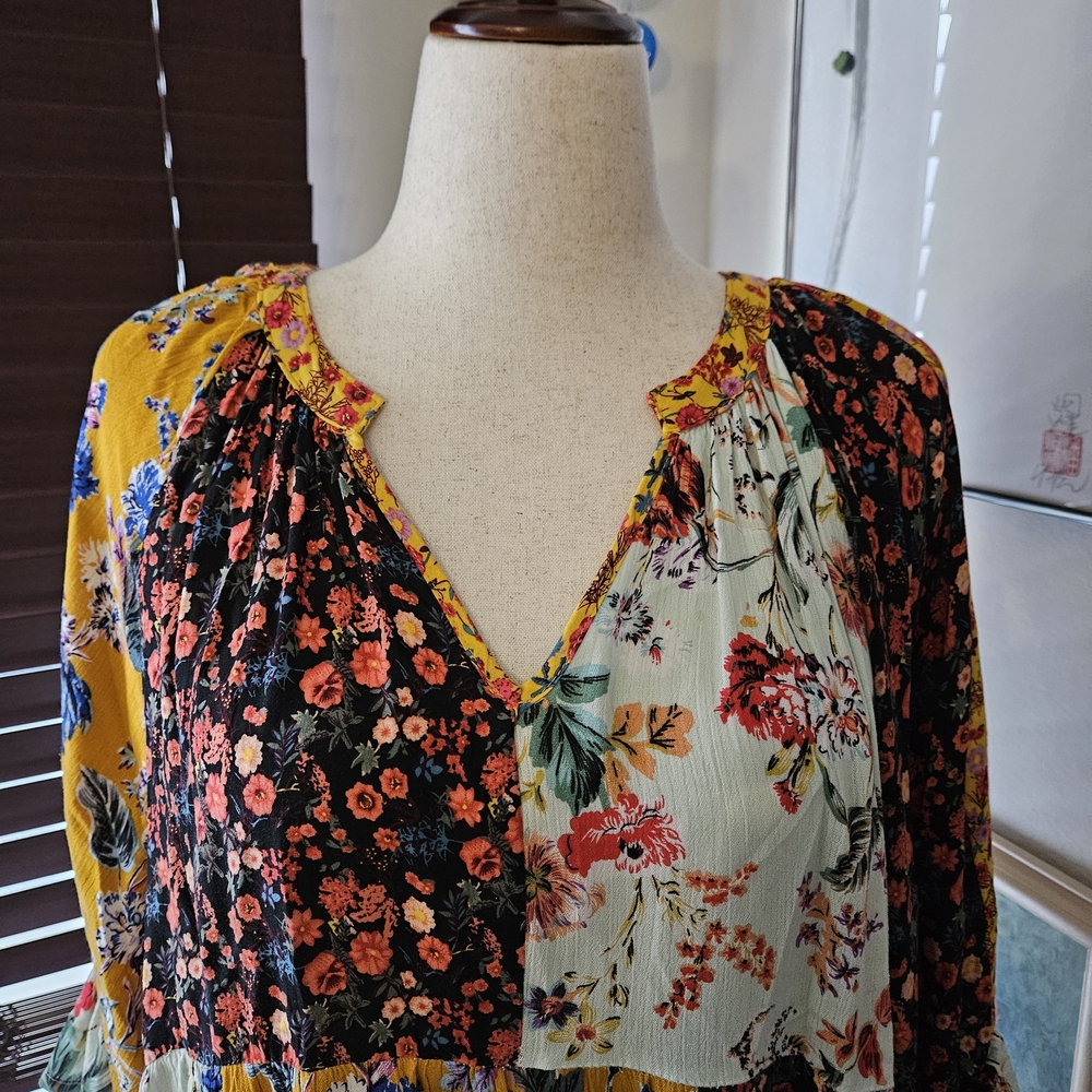 Umgee Multicolor Floral Long Sleeve Dress - Picture 4 of 5